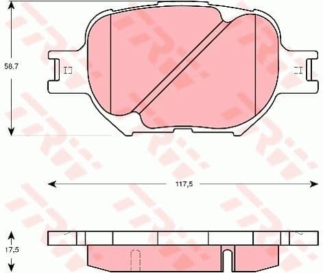 Brake Pad Set, disc brake COTEC GDB3316