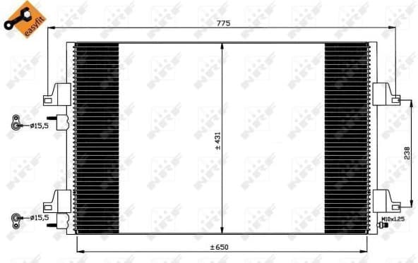 Condenser, air conditioning EASY FIT 35749
