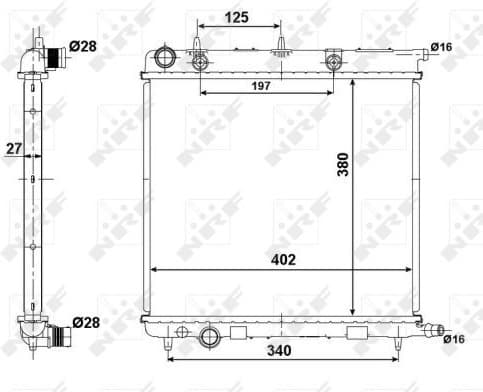 Radiator, engine cooling EASY FIT 50439