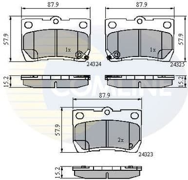 Brake pads rear CBP31729