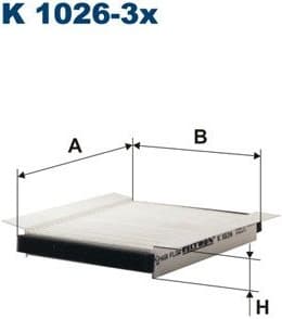 Filter, cabin air K1026-3X
