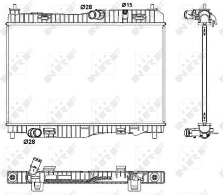 Radiator, engine cooling 53044