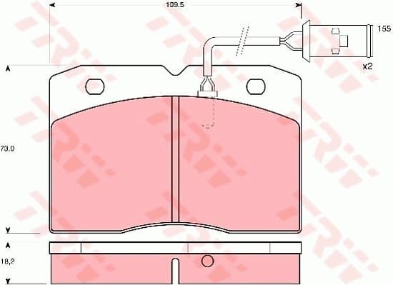 Brake Pad Set, disc brake GDB478