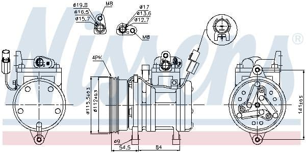 Compressor, air conditioning ** FIRST FIT ** 89255