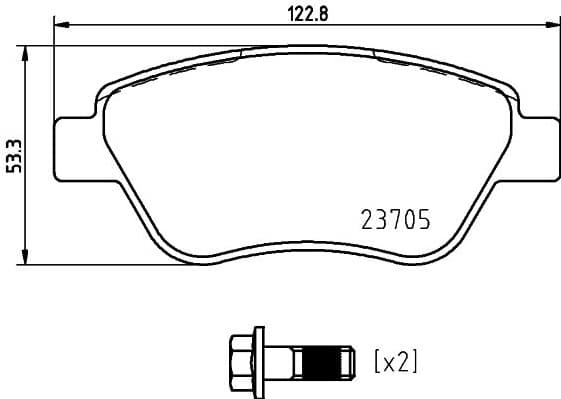 Brake Pad Set, disc brake PRIME LINE P23169