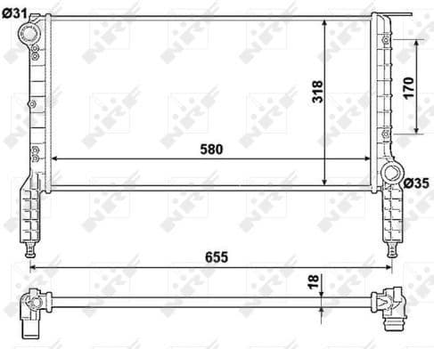 Radiator, engine cooling 53788