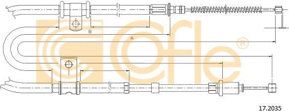 Cable Pull, parking brake 17.2035