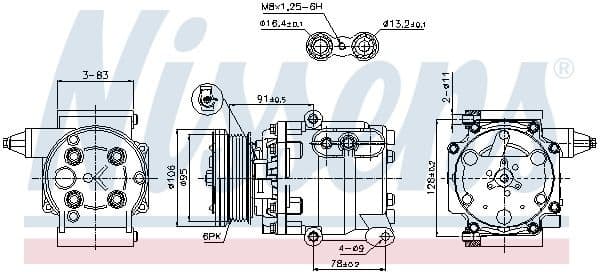 Compressor, air conditioning ** FIRST FIT ** 89358