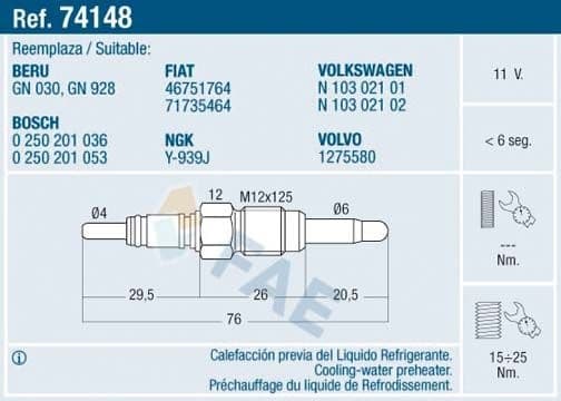 Glow Plug 74148