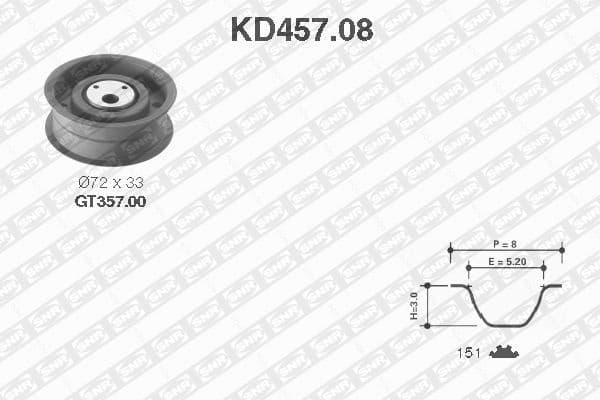 Timing Belt Kit KD457.08