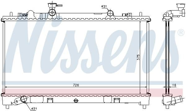 Radiator, engine cooling 68510