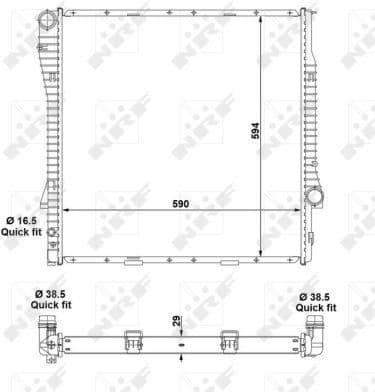 Radiator, engine cooling 55329
