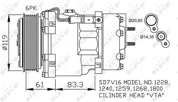 Compressor, air conditioning EASY FIT 32198
