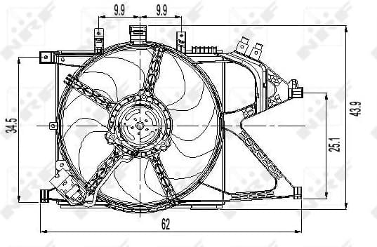 Fan, engine cooling 47011