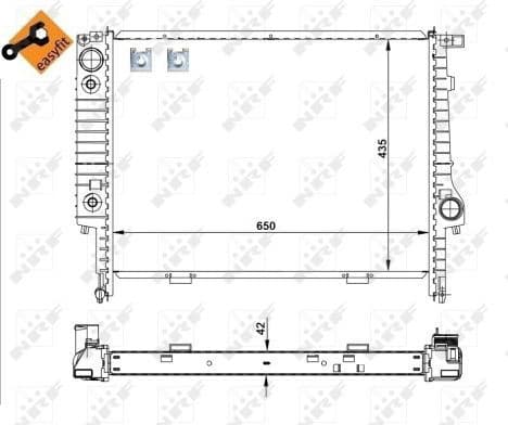 Radiator, engine cooling EASY FIT 519589 - image 2