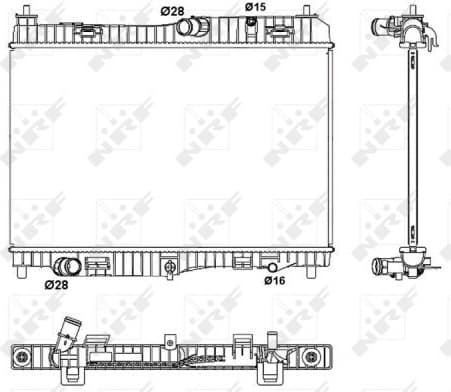 Radiator, engine cooling 53043