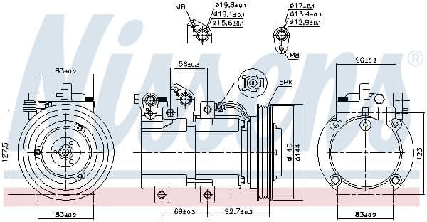 Compressor, air conditioning ** FIRST FIT ** 890182
