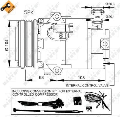 Compressor, air conditioning EASY FIT 32429