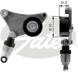 Belt Tensioner, V-ribbed belt DriveAlign™ T38216