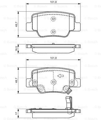 Brake Pad Set, disc brake 0986494404