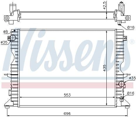 Radiator, engine cooling ** FIRST FIT ** 64311A