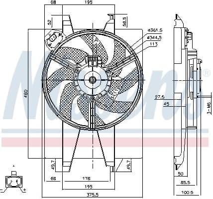 Fan, engine cooling 85767
