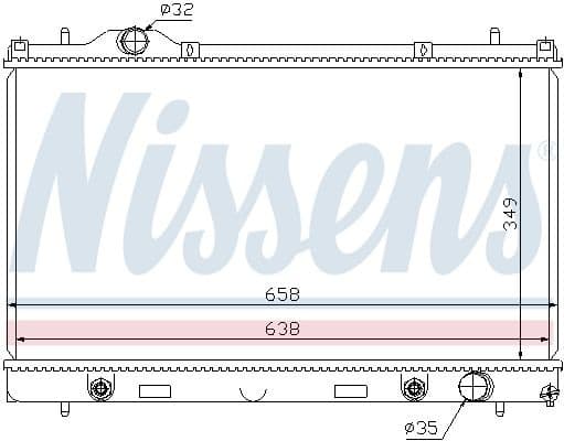 Radiator, engine cooling 69210
