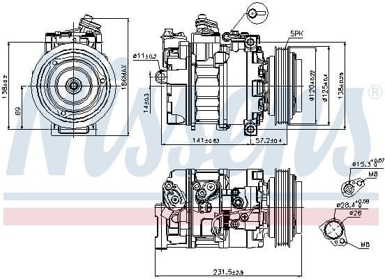 Compressor, air conditioning ** FIRST FIT ** 89231