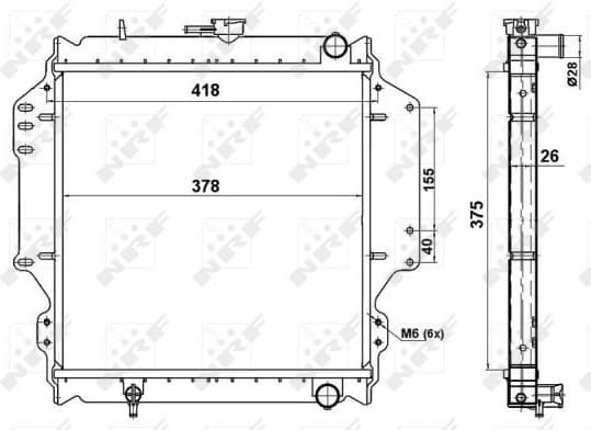 Radiator, engine cooling 513161