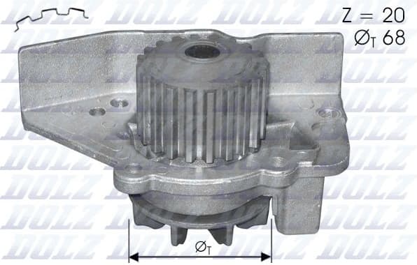 Water Pump, engine cooling C118