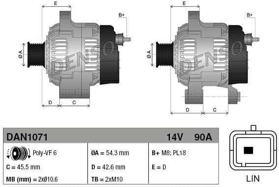 Alternator DAN1071