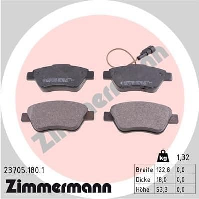 Brake Pad Set, disc brake 23705.180.1