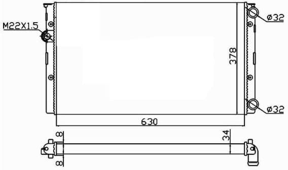 Radiator, engine cooling 50455