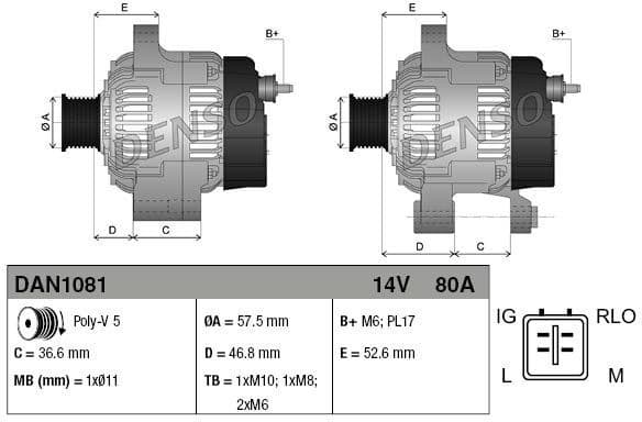 Alternator DAN1081 - image 3