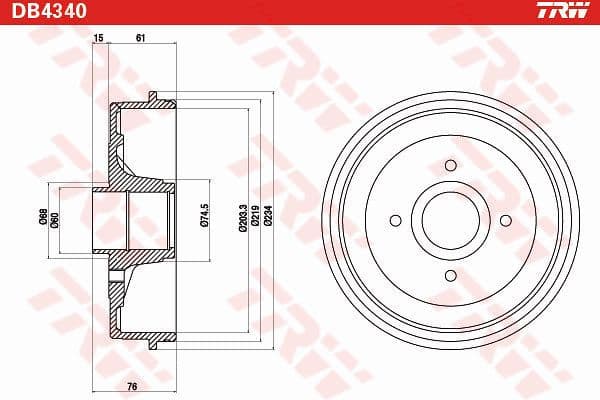 Brake Drum DB4340 - image 2