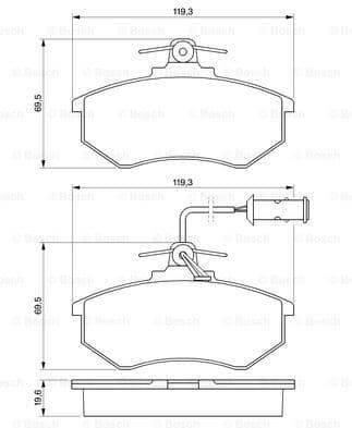 Brake Pad Set, disc brake 0986466693 - image 7
