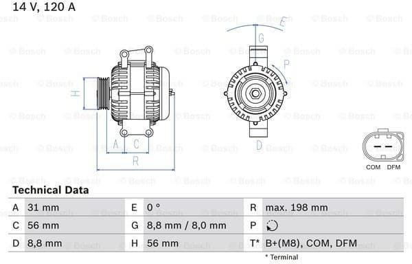 Alternator 0986045380 - image 2
