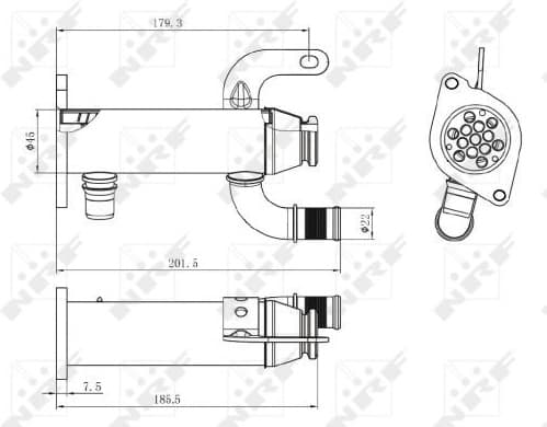 Cooler, exhaust gas recirculation 48006