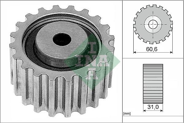 Deflection Pulley/Guide Pulley, timing belt 532022010