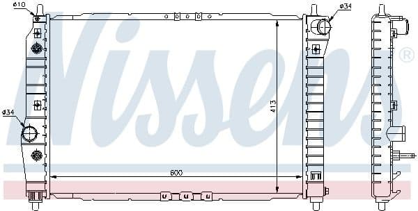 Radiator, engine cooling 61637
