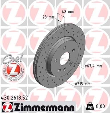 Brake Disc SPORT BRAKE DISC Z 430.2618.52