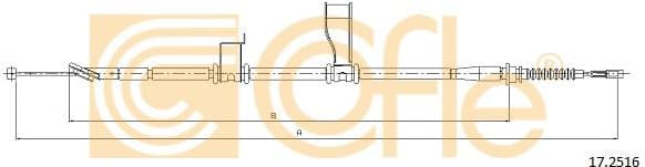 Cable Pull, parking brake 17.2516