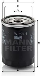 Oil Filter W713/19