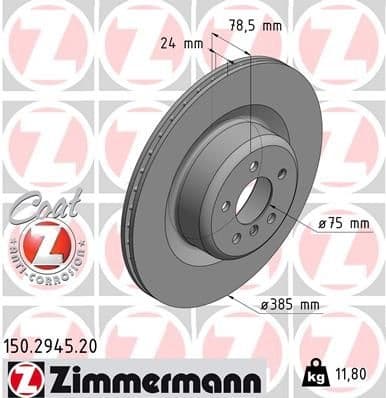 Brake Disc COAT Z 150.2945.20
