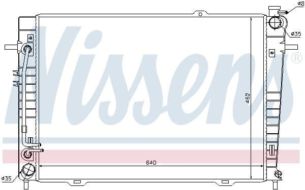 Radiator, engine cooling 67486