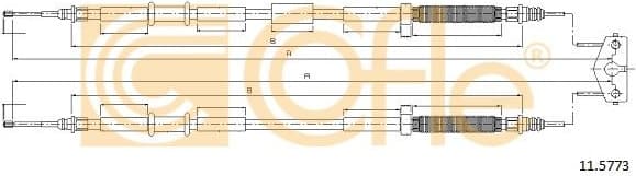 Cable Pull, parking brake 11.5773