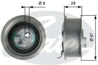 Tensioner Pulley, timing belt PowerGrip™ T43237