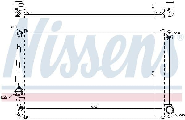 Radiator, engine cooling ** FIRST FIT ** 64678A