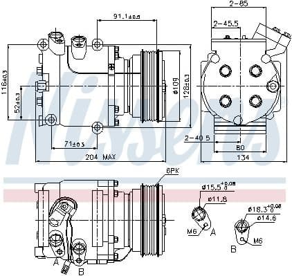 Compressor, air conditioning ** FIRST FIT ** 89233
