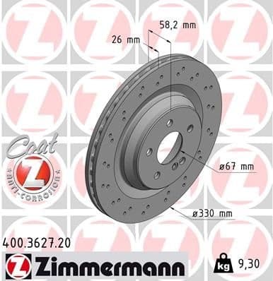 Brake Disc COAT Z 400.3627.20